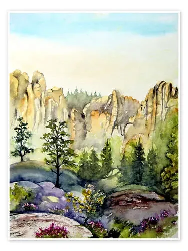 Schrammsteine im Elbsandsteingebirge de Burkhard Posanski