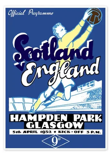 scotland vs england 1952 de Sporting Frames