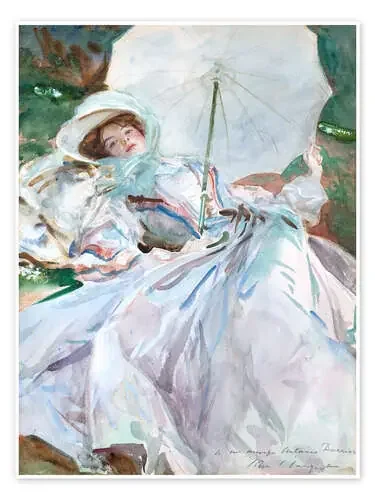 Señora con paraguas de John Singer Sargent Master Collection