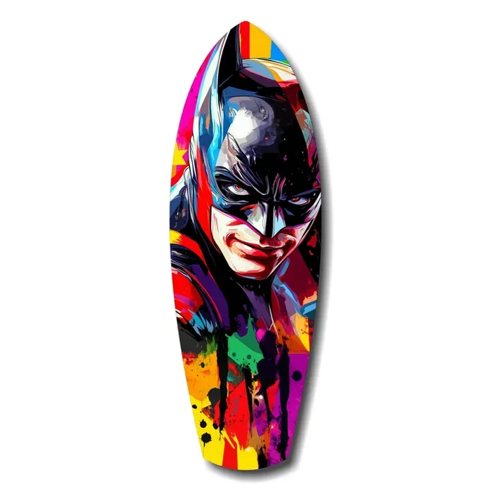 Shadowed Vigilante Glass Wall Art – 12 » X 35 «