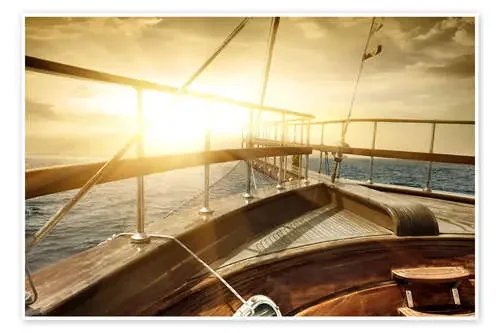 Ship on the sea in sunbeams Editors Choice