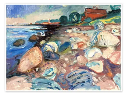 Shore with Red House de Edvard Munch Master Collection