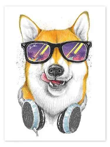 Siba inu in glasses de Nikita Korenkov