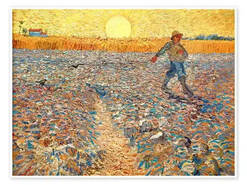 Siembra al atardecer de Vincent van Gogh akg-images