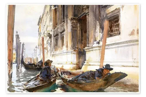 Siesta de los Gondolieri de John Singer Sargent Master Collection