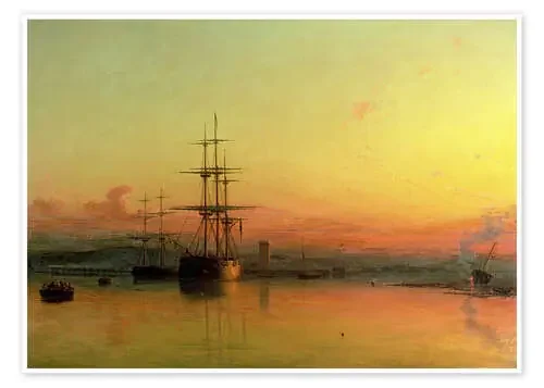 Silencio muerto, puesta de sol en Exmouth Bay de Francis Danby Bridgeman Images