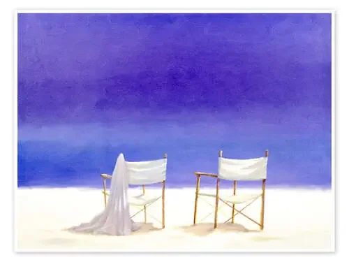 Sillas en la playa, 1995. de Lincoln Seligman Bridgeman Images