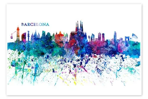 Silueta de Barcelona de M. Bleichner