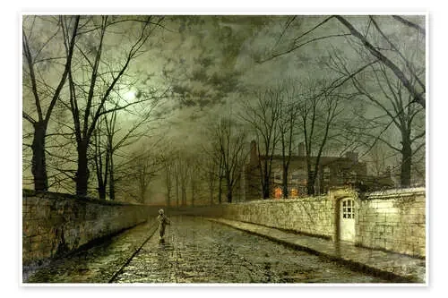 Silver Moonlight de John Atkinson Grimshaw Bridgeman Images