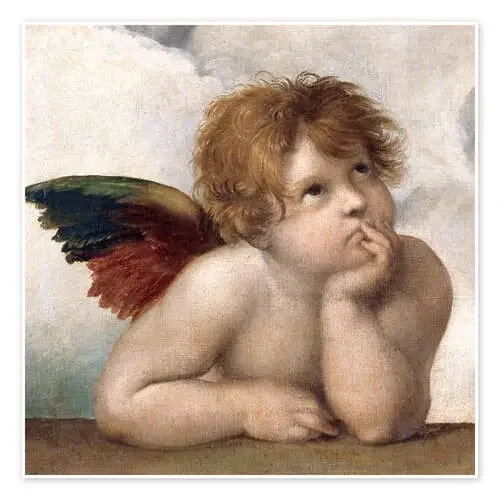 Sistine Madonna (detail Engel) de Raffael Master Collection