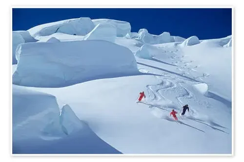Skiing on the Tasman Glacier in Mount Cook National Park de Jones & Shimlock Danita Delimont