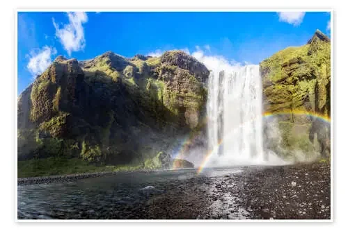 Skogafoss waterfall in south of Iceland de Dieter Meyrl