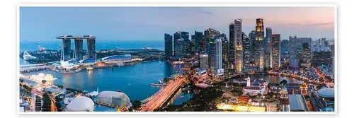 Skyline de Singapur panorámica al atardecer de Matteo Colombo