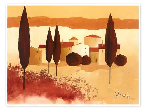 Small mediterranean village de Franz Heigl Advocate Art