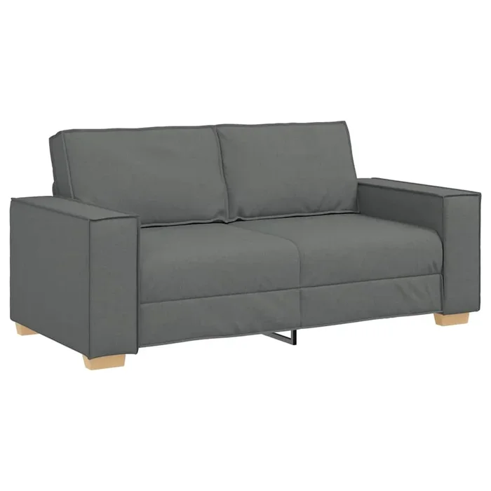 Sofá de 2 plazas vidaXL de tela gris oscuro, 140 cm