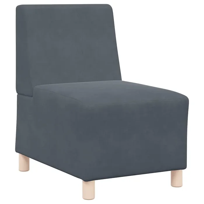 Sofá modular vidaXL sin brazos gris oscuro 55 cm terciopelo