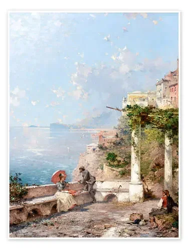 Sorrento, Golfo de Nápoles de Franz Richard Unterberger Master Collection