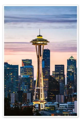Space Needle at sunrise, Seattle de Matteo Colombo