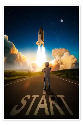 Space X Astronaut Watching the Launch of a NASA Rocket de Gen Z