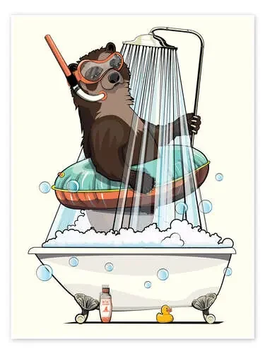 Spectacled Bear in the Shower de Wyatt9