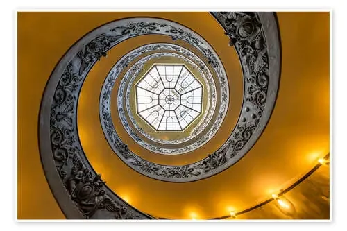 Spiral staircase in the Vatican Museum, Italy de Jan Christopher Becke
