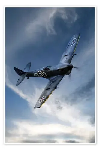 Spitfire en vuelo de airpowerart