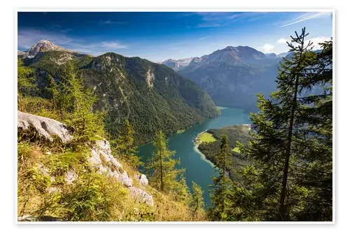 St. Bartholomae at the Koenigssee at the foot of the Watzmann de Markus Ulrich