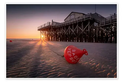 St. Peter Ording Sunset at the sea de Kristian Goretzki