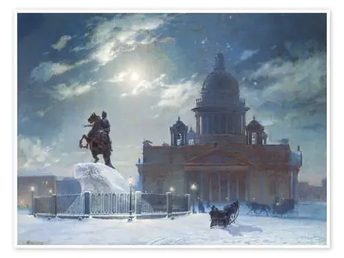St. Petersburg in winter, the monument to Peter the Great, 1870 de Vasilij Ivanovic Surikov ARTOTHEK