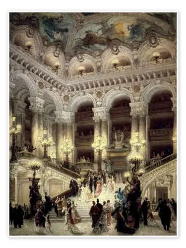 Stairs of the Opera in Paris de Louis Beraud Everett Collection