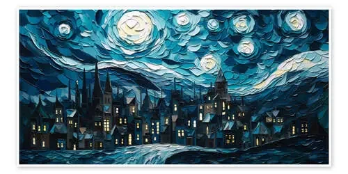 Starry Night over the City de Michael artefacti