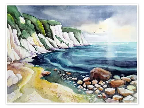 Steilküste auf Rügen de Burkhard Posanski