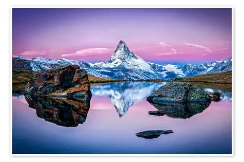 Stellisee and Matterhorn in the Swiss Alps de Jan Christopher Becke