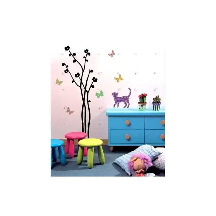 STICKER CAT & BUTTERFLIES DEC-004
