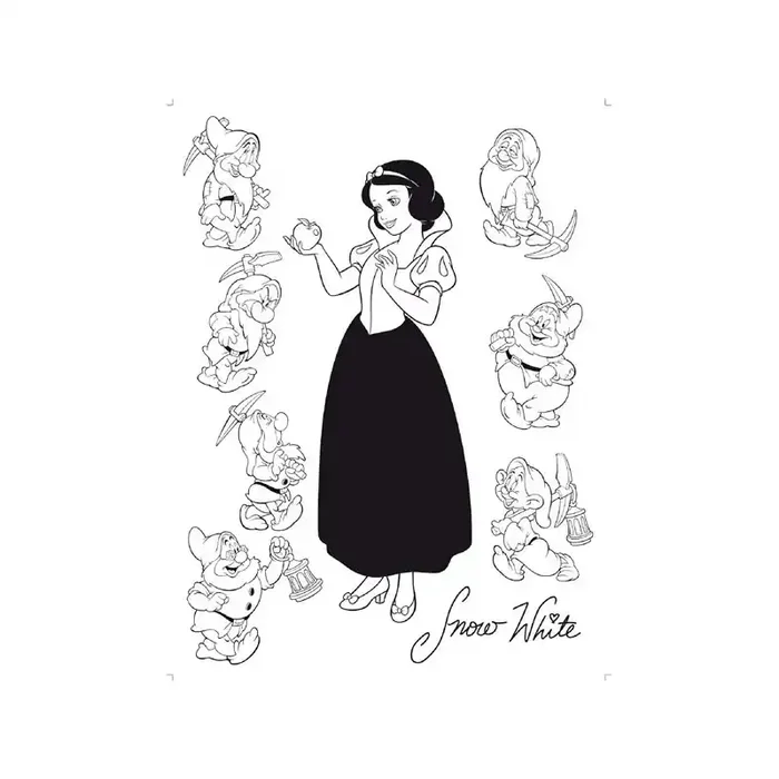 STICKER DISNEY SNOW WHITE FLOCK DK_872