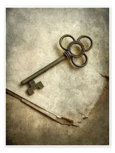 Still life with old ornamented key de Jaroslaw Blaminsky