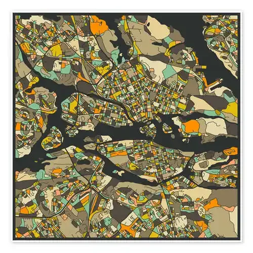 Stockholm Map de Jazzberry Blue