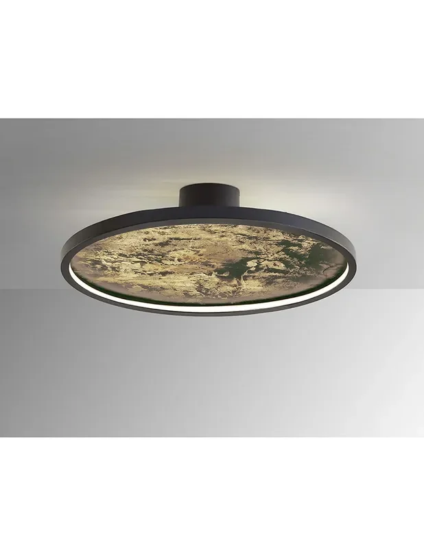 Stone Aplique/Plafón Led CCT Negro 60 CM