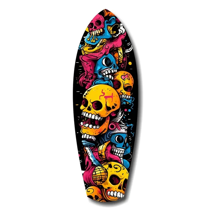 Street Soul Graffiti Skulls Glass Wall Art – 12 » X 35 «