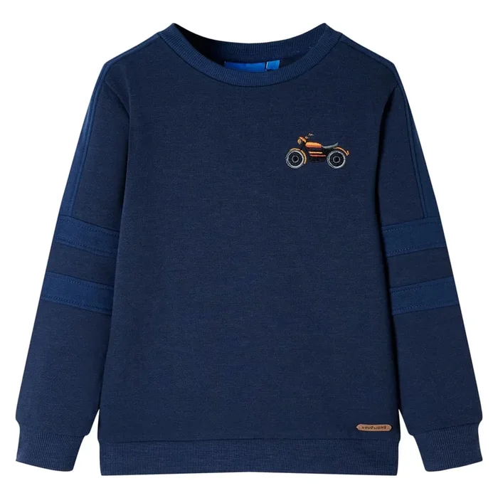 Sudadera infantil azul marino mélange 92 (3)