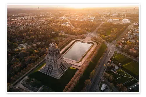 Sunset at the Monument to the Battle of the Nations de Philipp Dietrich