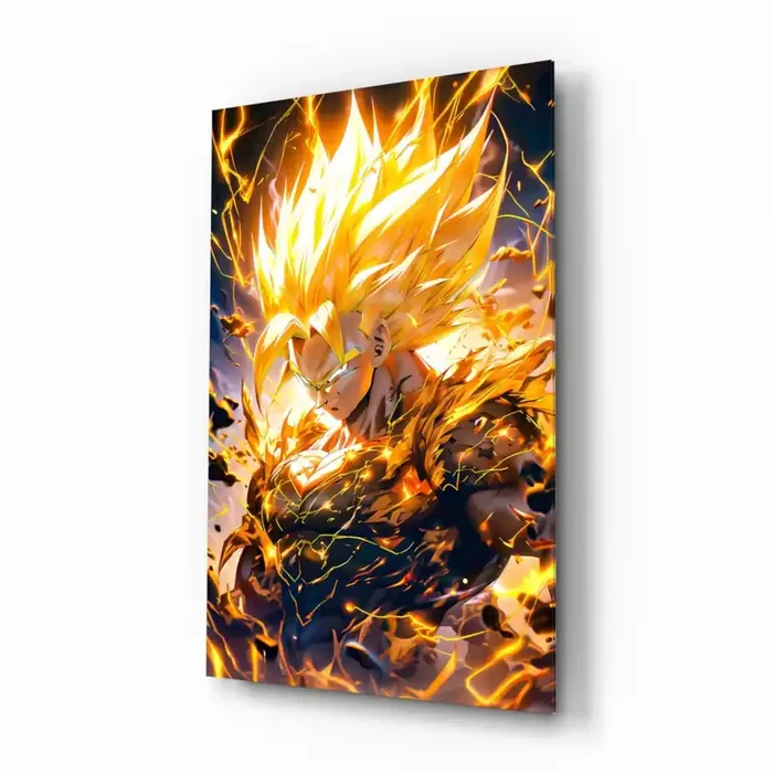 Super Saiyan Gohan Glass Wall Art Designer Collection – 28.5 » X 18 «