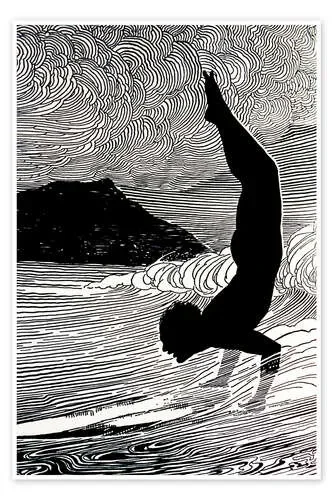 Surfer and Waikiki de Hawaiian Legacy Archive Design Pics