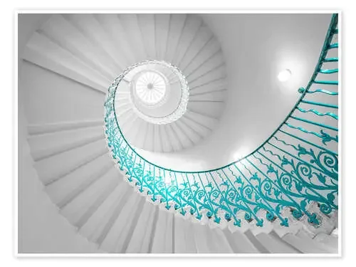 Teal Staircase Symphony de Assaf Frank