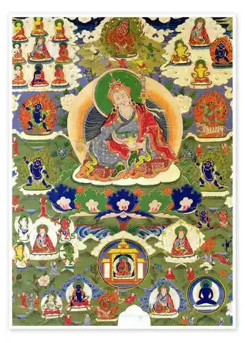 Thangka de Padmasambhava de Tibetan School Bridgeman Images