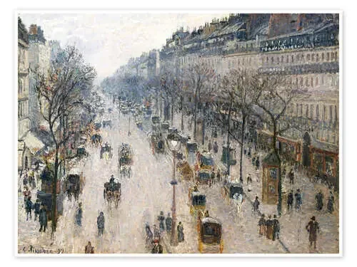 The Boulevard Montmartre on a Winter Morning, 1897 de Camille Pissarro Master Collection