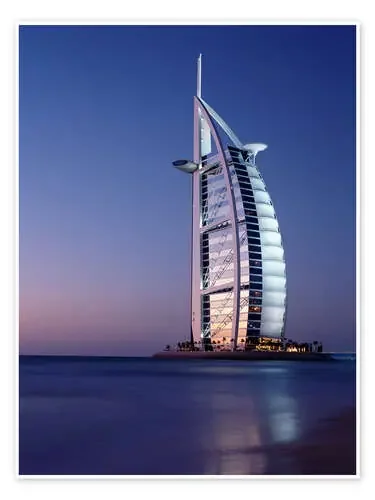 The Burj Al-Arab at dusk de Ian Cuming Design Pics