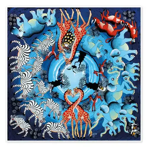 The circle of life at night de Mteko Tanzania Art & Licensing