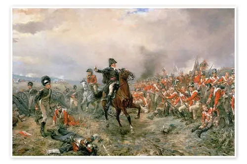 The Duke of Wellington at Waterloo de Robert Alexander Hillingford Bridgeman Images