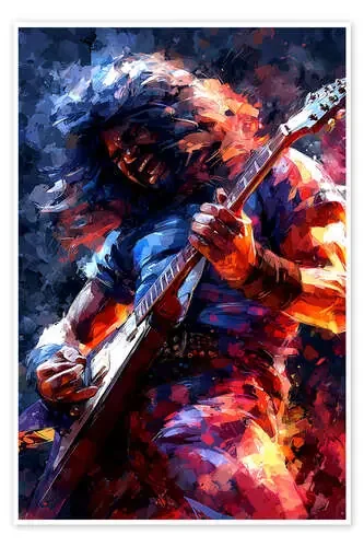 The energy of a rock guitarist de Gen Z